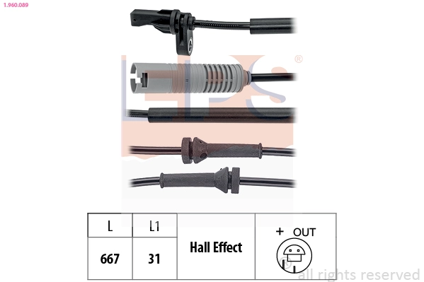 Sensor, wheel speed (1.960.089)