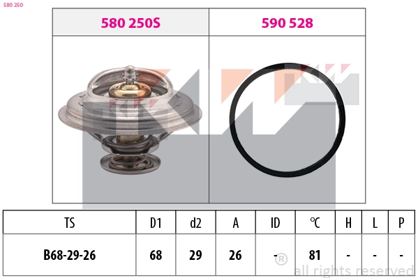 Thermostat, coolant (580 250)
