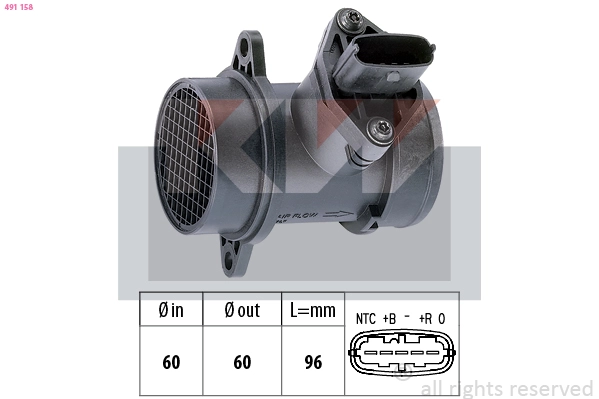 Mass Air Flow Sensor (491 158)