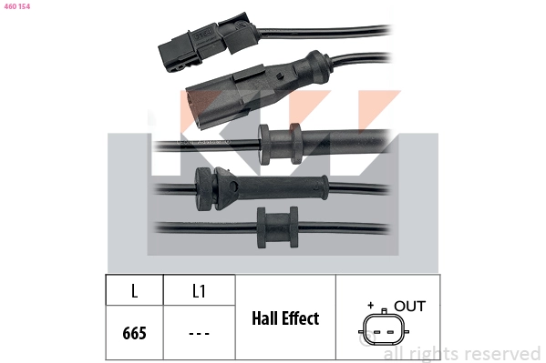 Sensor, wheel speed (460 154)