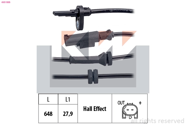 Sensor, wheel speed (460 088)