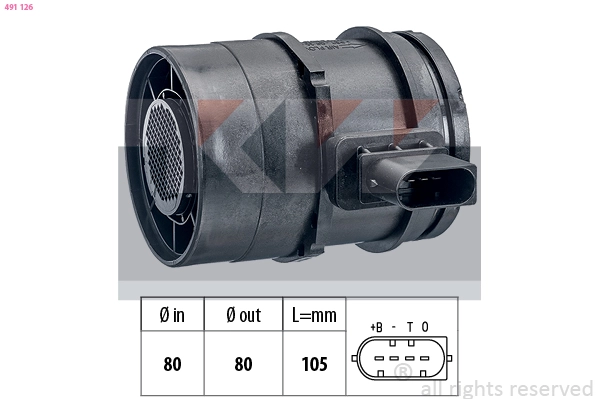Mass Air Flow Sensor (491 126)