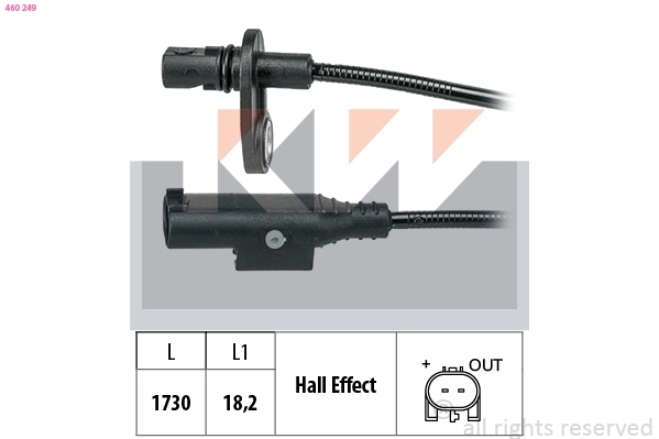 Sensor, wheel speed (460 249)