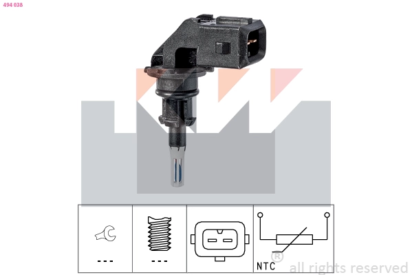 Sensor, intake air temperature (494 038)