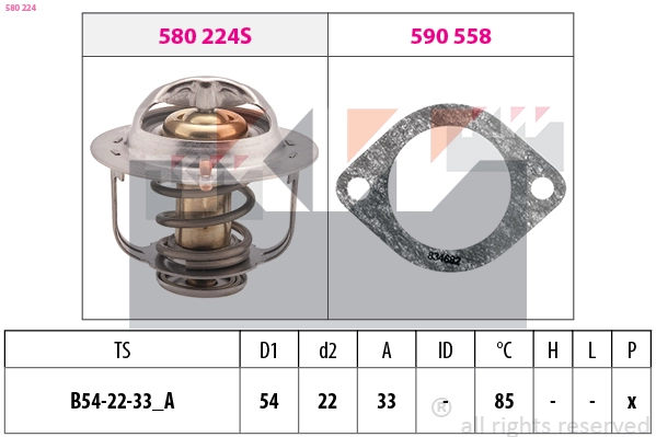 Thermostat, coolant (580 224)