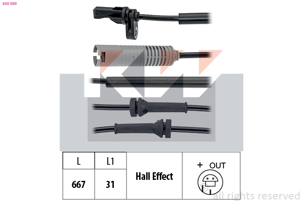 Sensor, wheel speed (460 089)