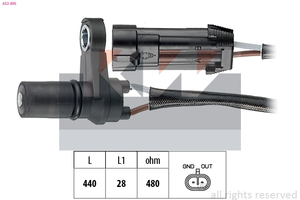 RPM Sensor, automatic transmission (453 495)