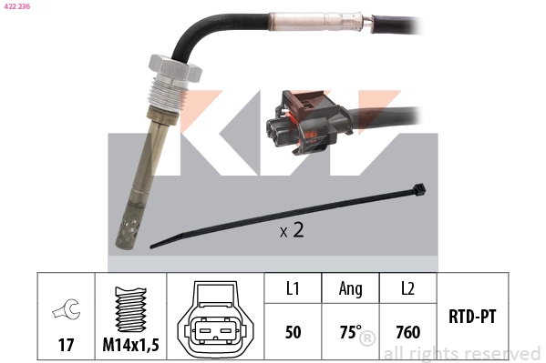 Sensor, exhaust gas temperature (422 236)