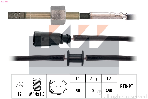 Sensor, exhaust gas temperature (422 245)