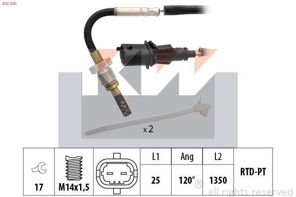 Sensor, exhaust gas temperature (422 230)