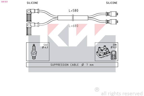 Ignition Cable Kit (359 351)