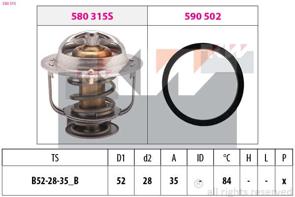 Thermostat, coolant (580 315)
