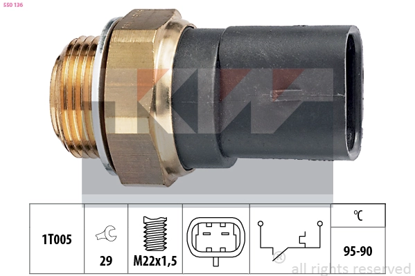 Temperature Switch, radiator fan (550 136)