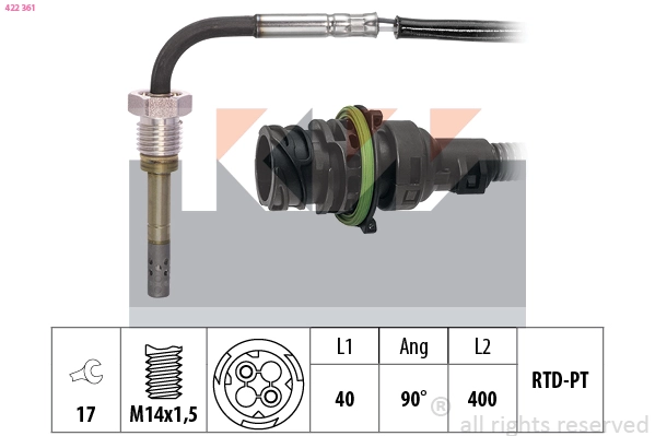 Sensor, exhaust gas temperature (422 361)