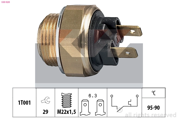 Temperature Switch, radiator fan (550 020)