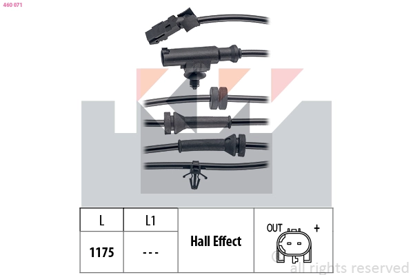 Sensor, wheel speed (460 071)