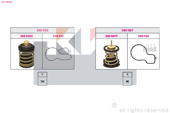 Thermostat, coolant (579 986KK)