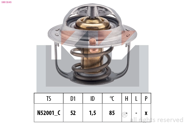 Thermostat, coolant (580 354S)