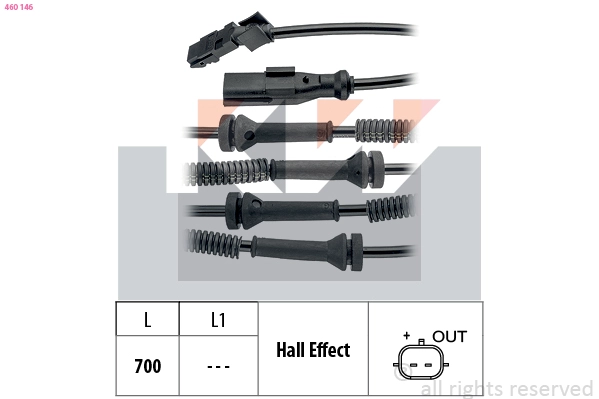 Sensor, wheel speed (460 146)