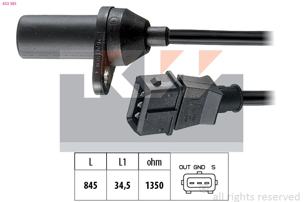 Sensor, crankshaft pulse (453 381)