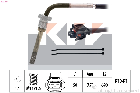 Sensor, exhaust gas temperature (422 227)