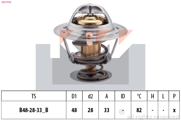 Thermostat, coolant (580 319S)
