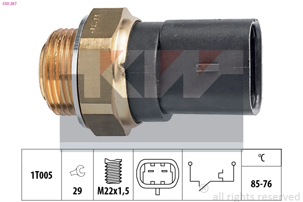 Temperature Switch, radiator fan (550 287)