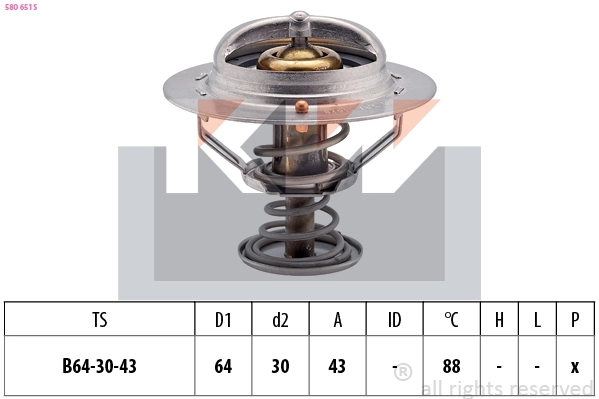 Thermostat, coolant (580 651S)