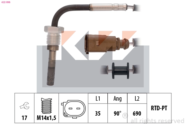 Sensor, exhaust gas temperature (422 098)