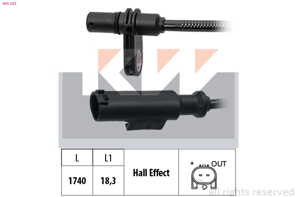 Sensor, wheel speed (460 243)