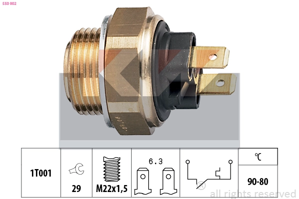 Temperature Switch, radiator fan (550 002)