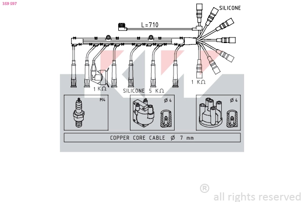 Ignition Cable Kit (359 597)