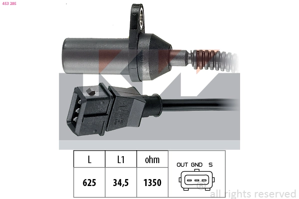 Sensor, crankshaft pulse (453 285)