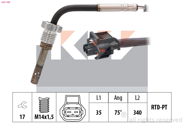 Sensor, exhaust gas temperature (422 196)