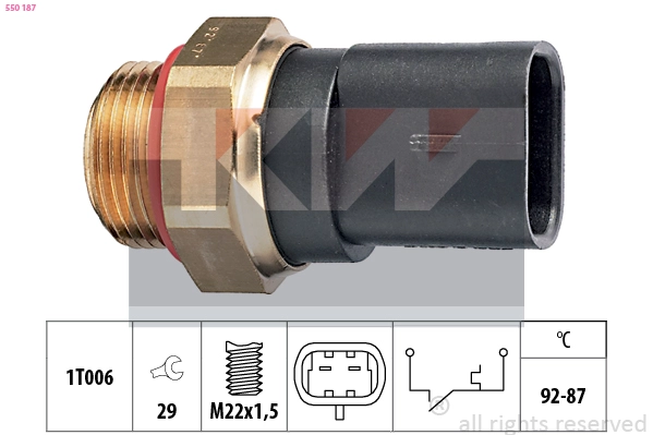 Temperature Switch, radiator fan (550 187)