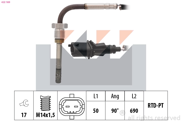 Sensor, exhaust gas temperature (422 169)