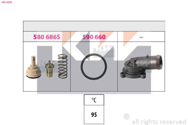 Thermostat, coolant (580 686K)