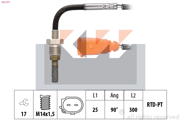 Sensor, exhaust gas temperature (422 273)