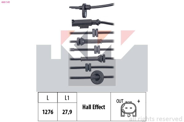 Sensor, wheel speed (460 141)