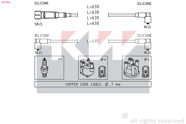 Ignition Cable Kit (360 364)