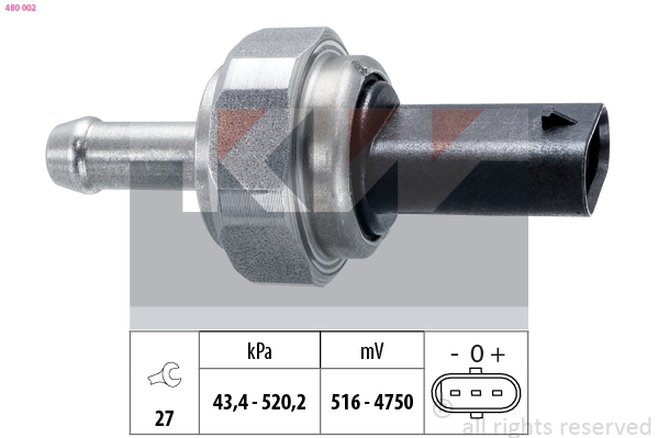 Sensor, exhaust pressure (480 002)