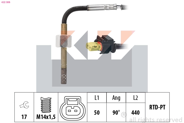 Sensor, exhaust gas temperature (422 308)