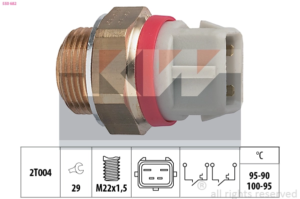 Temperature Switch, radiator fan (550 682)