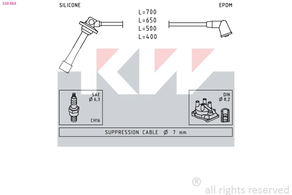 Ignition Cable Kit (359 884)