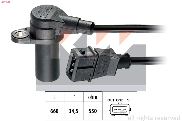 Sensor, crankshaft pulse (453 149)