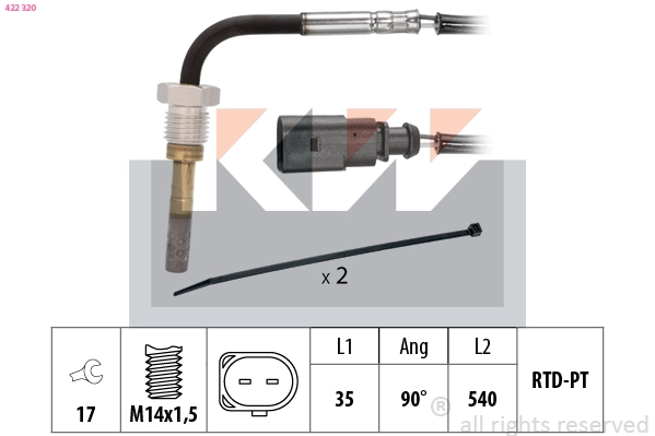 Sensor, exhaust gas temperature (422 320)