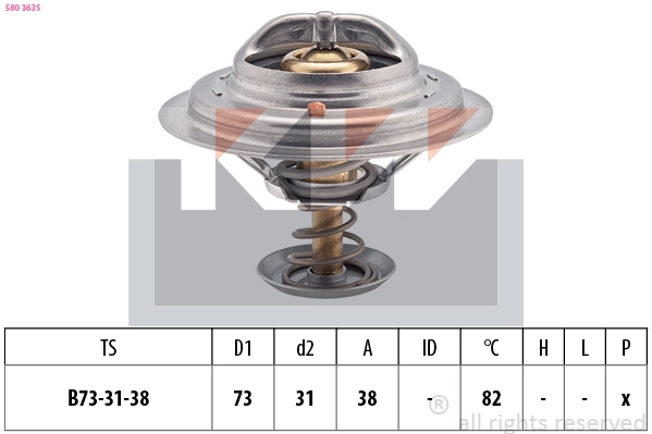 Thermostat, coolant (580 363S)