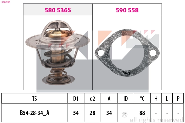 Thermostat, coolant (580 536)