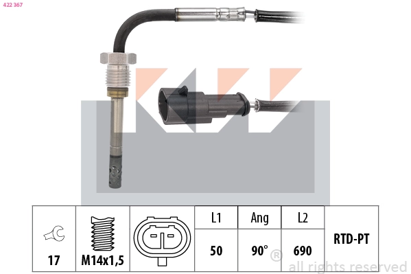 Sensor, exhaust gas temperature (422 367)