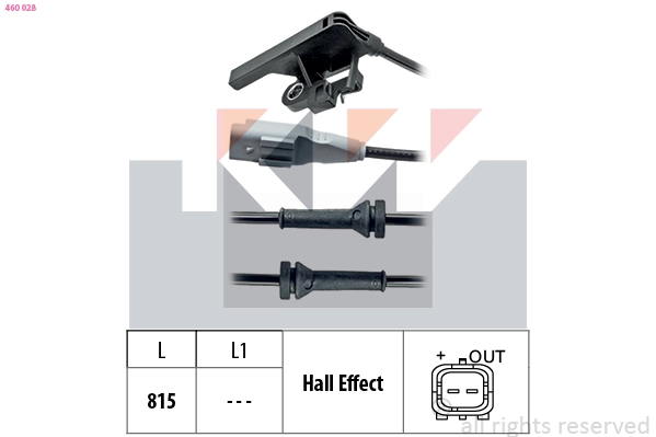Sensor, wheel speed (460 028)